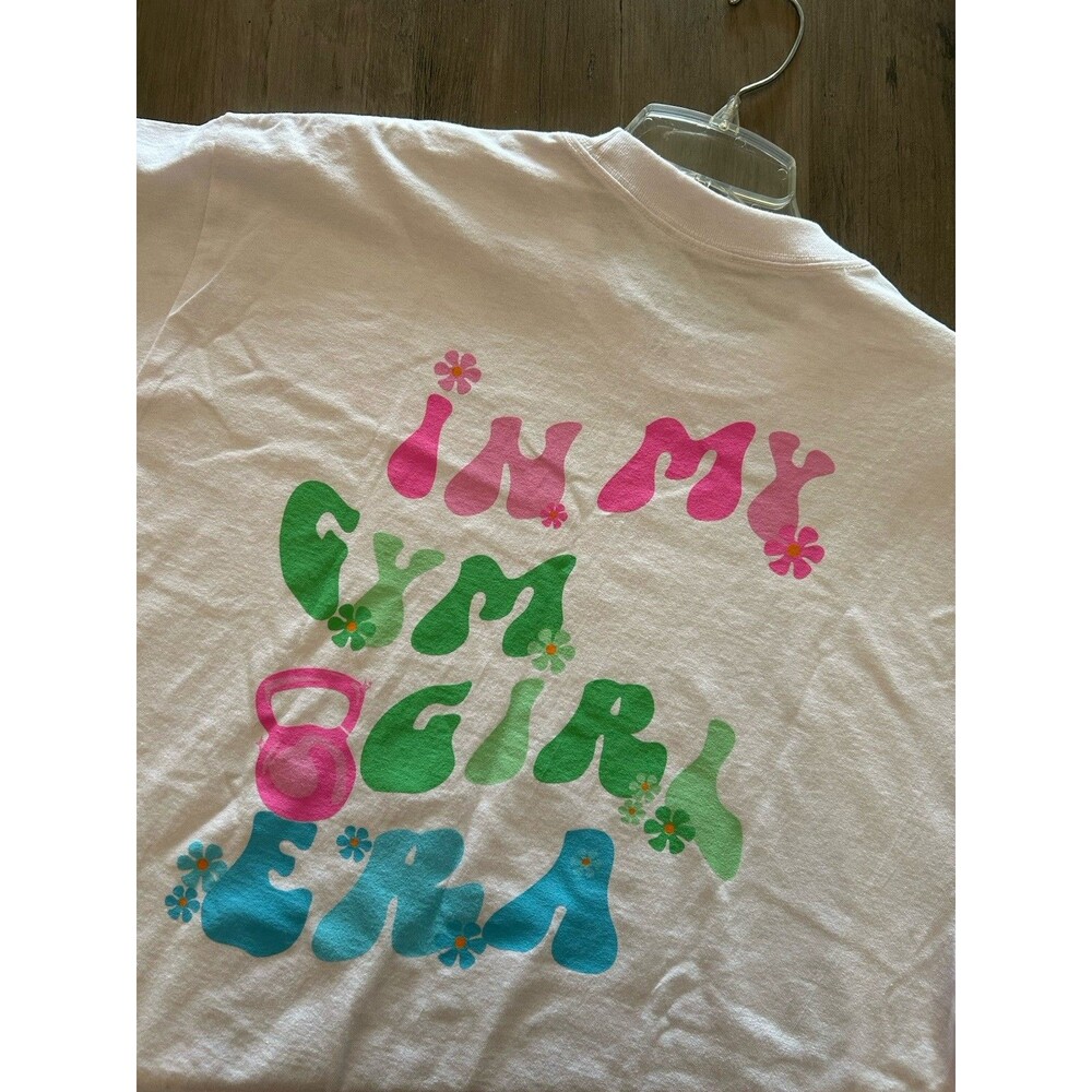 NVGTN In My Gym Girl Era White T-Shirt Womens Size XL